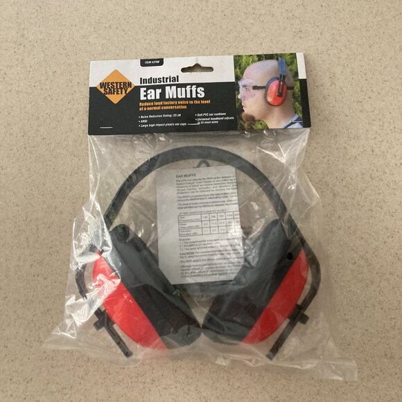 Western Safety Industrial Ear Muffs Ear Protection Noise Reduction NIP - Picture 2 of 9